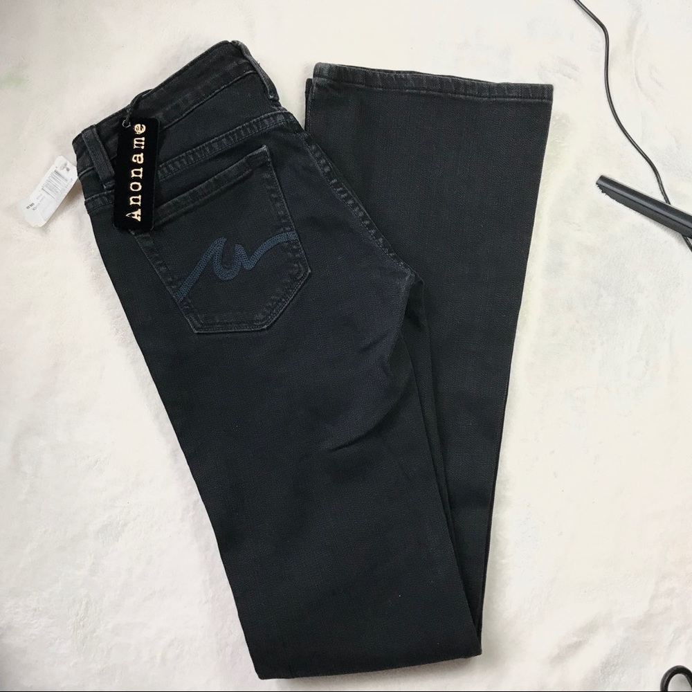 Anoname Joelle Bootcut Black Denim Jeans Size 26